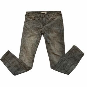 Free People Size 25 Print Skinny Jeans